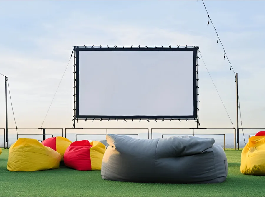 Open-air theatre screen at Godrej Plots Coimbatore