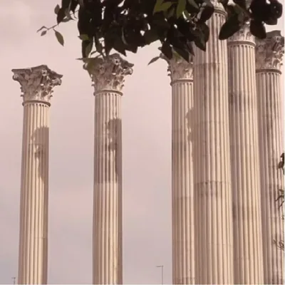 Stone colonnade walkway