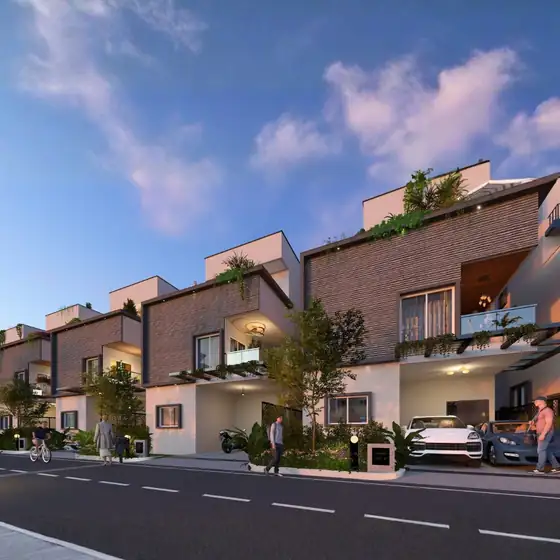 Villa elevation at Trifecta Verde En Resplandor